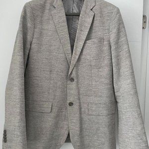 Banana Republic Grey Linen Blazer